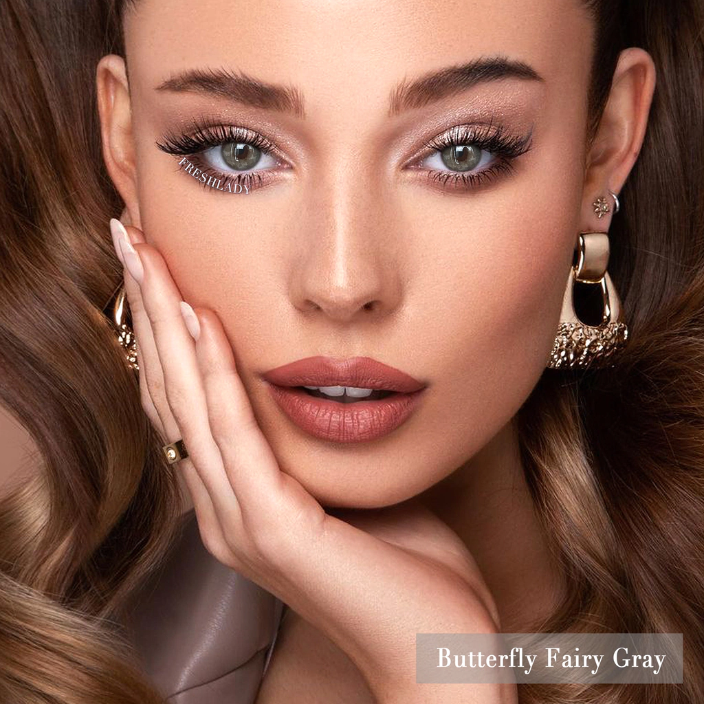 Butterfly gray fresh lady